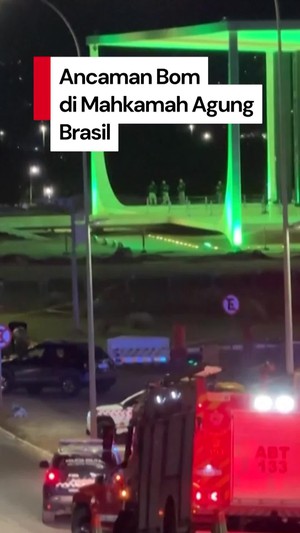 Video: Geger Tas Diduga Berisi Bom di Luar Mahkamah Agung Brasil