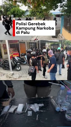 Video: Polisi Gerebek Kampung Narkoba di Palu, 2 Pengguna Ditangkap