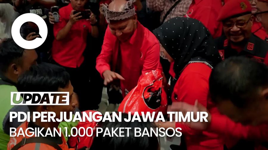 PDI Perjuangan Jatim Bagikan 1.000 Paket Bansos