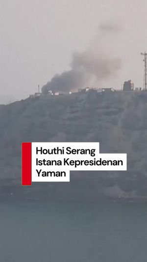 Video: Houthi Serang Istana Kepresidenan Yaman, 2 Orang Tewas