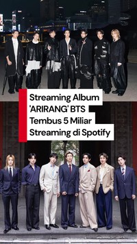 Video: Album 'ARIRANG' BTS Rajai Streaming di Spotify Tahun Ini, Tembus 5 M!