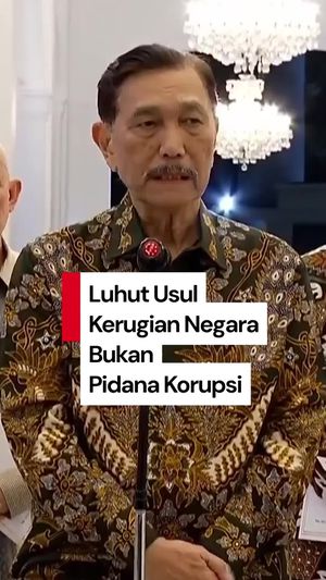 Video Luhut Usul ke Prabowo Kerugian Negara Bukan Pidana Korupsi