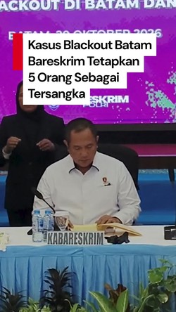 Video: Bareskrim Tetapkan 5 Tersangka Kasus Blackout Batam-Bintan